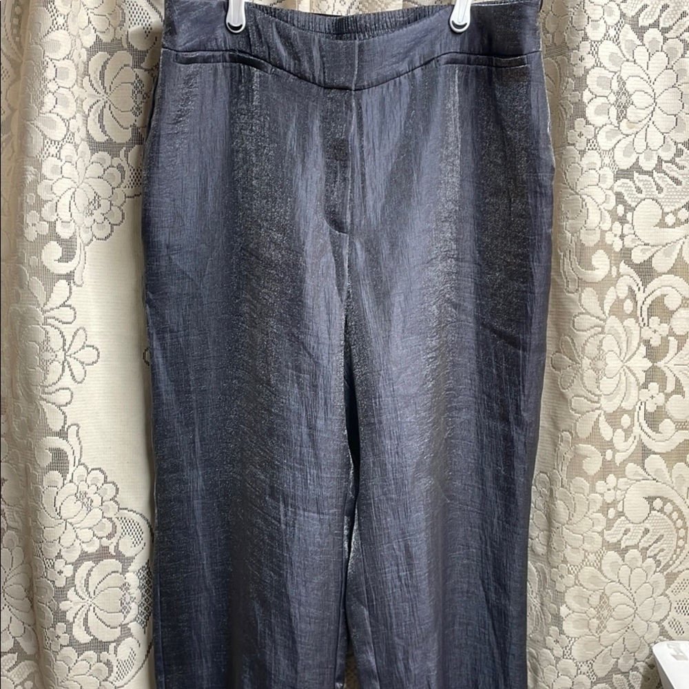 Chicos Metallic woman’s Gray Pants